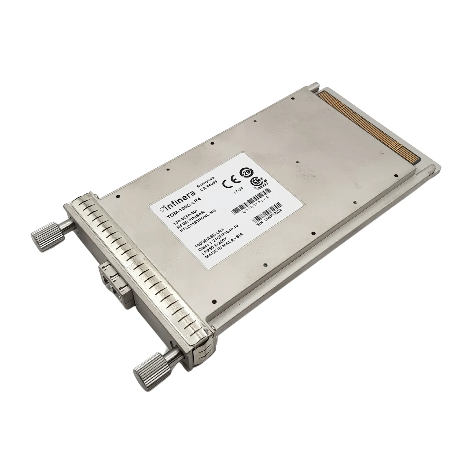 Infinera TOM-100G-LR4 100Gbps SMF LR4 LC CFP 10km 1310nm GBIC