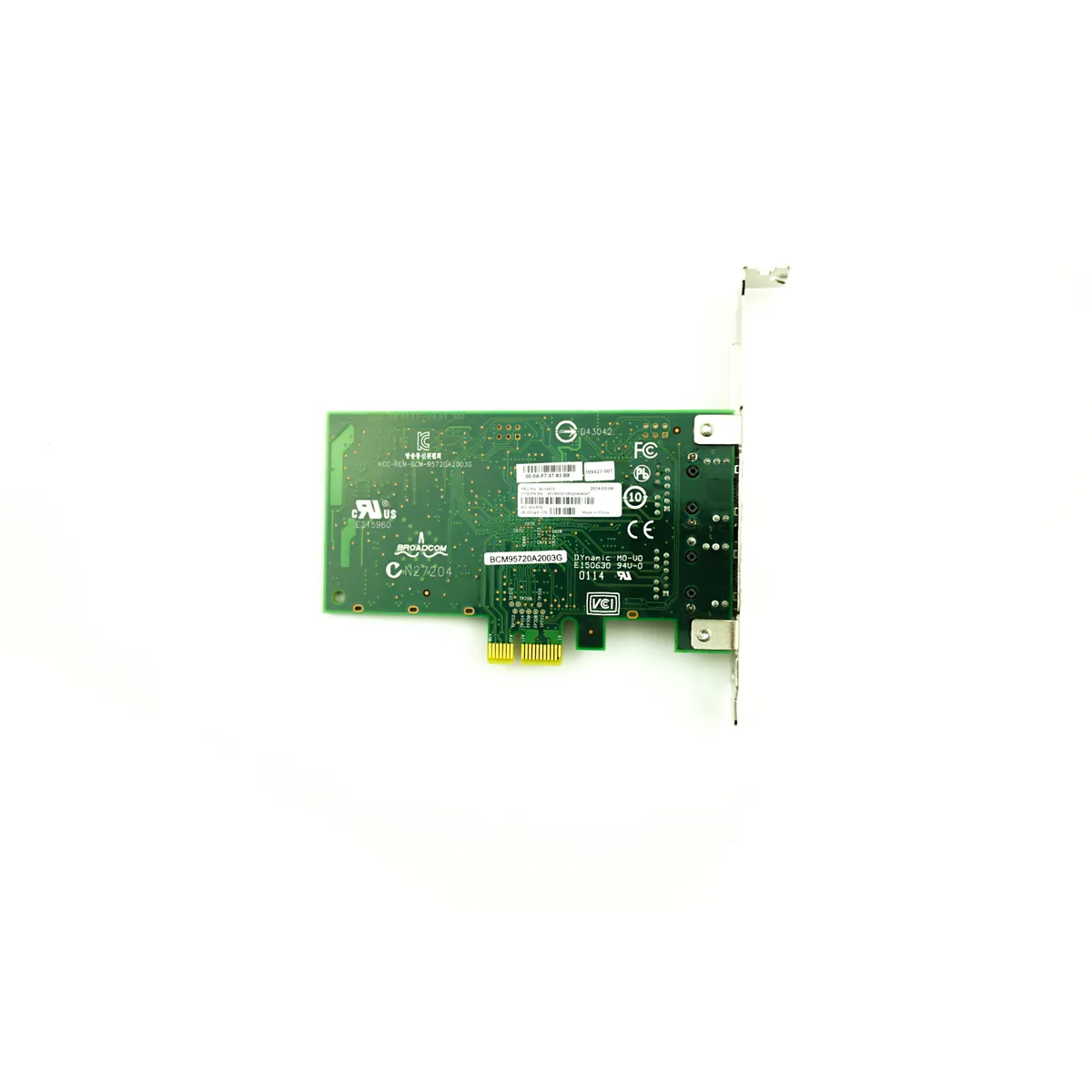 Broadcom BCM5720 Dual Port RJ45 - 1Gbps Full Height PCIe-x1 NIC